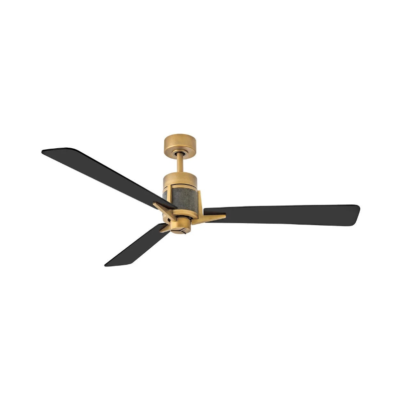 Hinkley 906256F Atticus 56" Ceiling Fan with LED Light Kit - Heritage Brass
