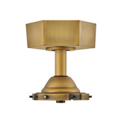 Hinkley 905852F Facet 52" Dual Mount Ceiling Fan with LED Light Kit - Heritage Brass