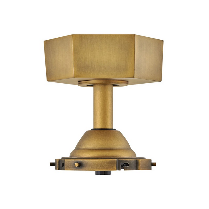 Hinkley 905852F Facet 52" Dual Mount Ceiling Fan with LED Light Kit - Heritage Brass