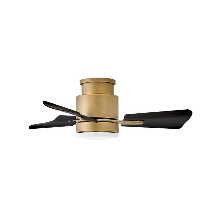 Hinkley 906030F Atom 30" Ceiling Fan with LED Light Kit - Heritage Brass