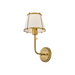 Hinkley 4890 Clarke 1-lt 16" Tall LED Wall Sconce, Linen Shade -  Lacquered Dark Brass