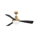 Hinkley 905950F Oliver 50" Ootdoor Ceiling Fan with LED Light Kit - Heritage Brass with Matte Black accents
