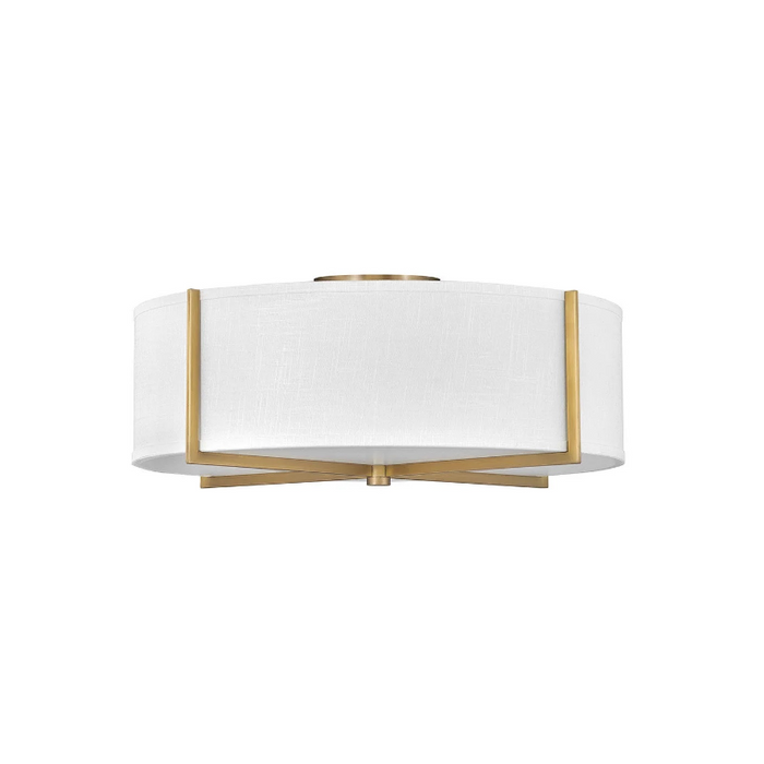 Hinkley 41710 Axis Off White 4-lt 26" LED Semi-Flush Mount - Heritage Brass 