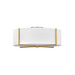 Hinkley 41710 Axis Off White 4-lt 26" LED Semi-Flush Mount - Heritage Brass 