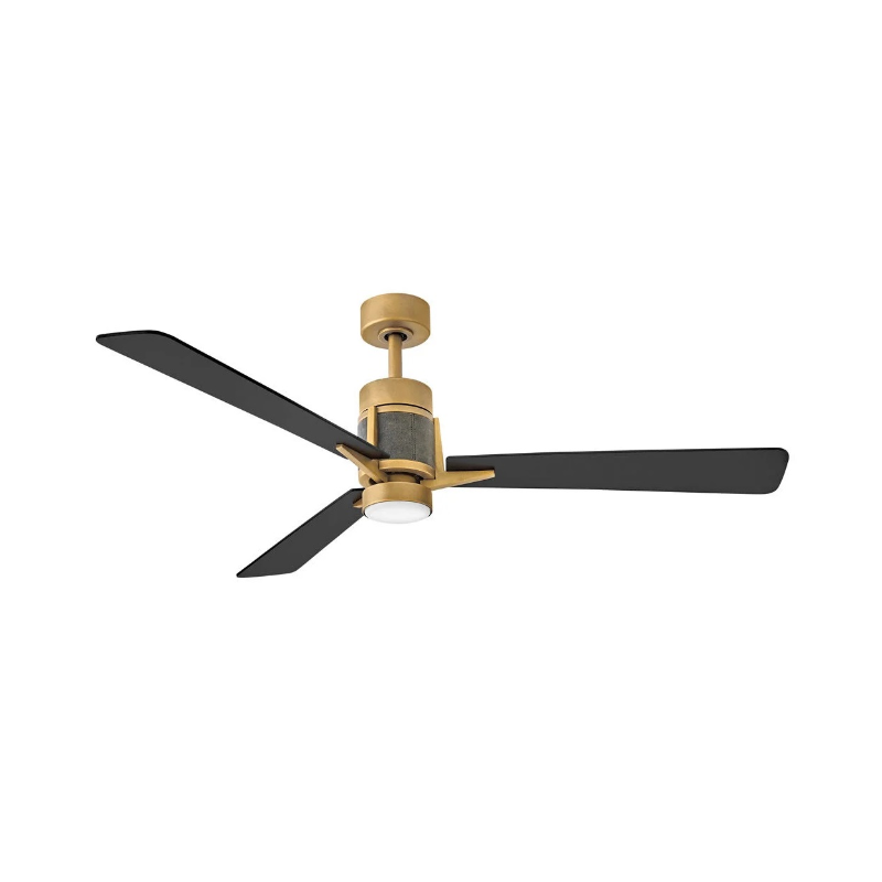 Hinkley 906256F Atticus 56" Ceiling Fan with LED Light Kit - Heritage Brass