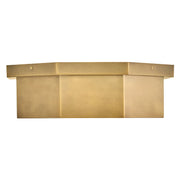 Hinkley 46993 Facet 3-lt 18" LED Flush Mount - Heritage Brass