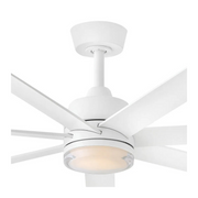 Hinkley 910656 Current 56" Smart Ceiling Fan with LED Light Kit - Matte White