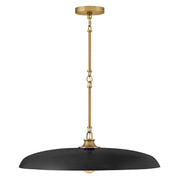 Hinkley 48165 Sadie 1-lt 24" LED Chandelier - Lacquered Brass/Black