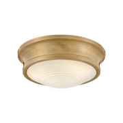 Hinkley 45123 Ellis 3-lt 14" LED Flush Mount - Heritage Brass