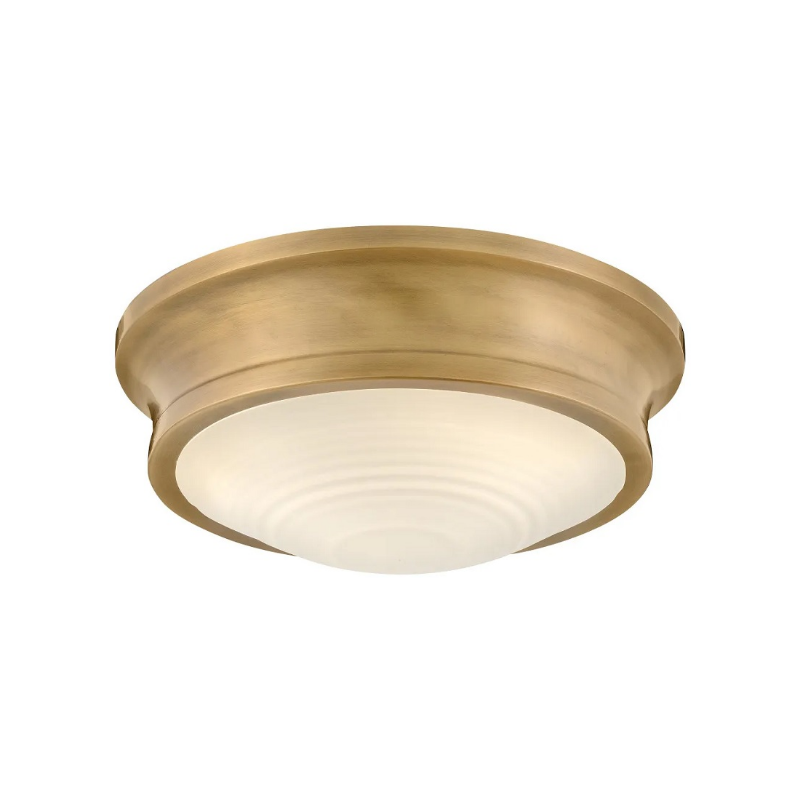 Hinkley 45123 Ellis 3-lt 14" LED Flush Mount - Heritage Brass