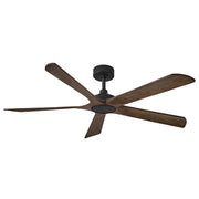 Hinkley 907358 Layton 58" Smart Ceiling Fan with LED Light Kit - Matte Black/Walnut