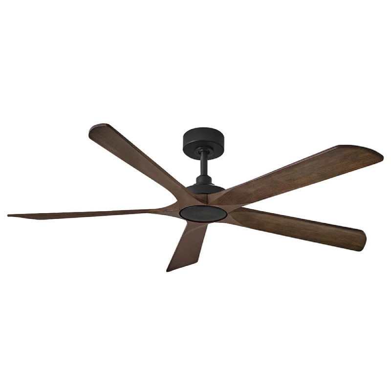 Hinkley 907358 Layton 58" Smart Ceiling Fan with LED Light Kit - Matte Black/Walnut