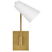 Hinkley 48310 Bray 1-lt 17" Tall LED Swing Arm Wall Sconce - Lacquered Brass/Chalk White