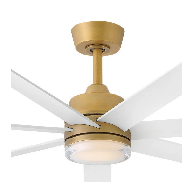 Hinkley 910656 Current 56" Smart Ceiling Fan with LED Light Kit - Heritage Brass