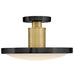 Hinkley 47593 Kiran 1-lt 6" LED Semi-Flush Mount - Black