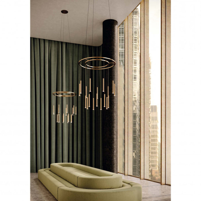 Bover Candle 18-lt 40" LED Chandelier