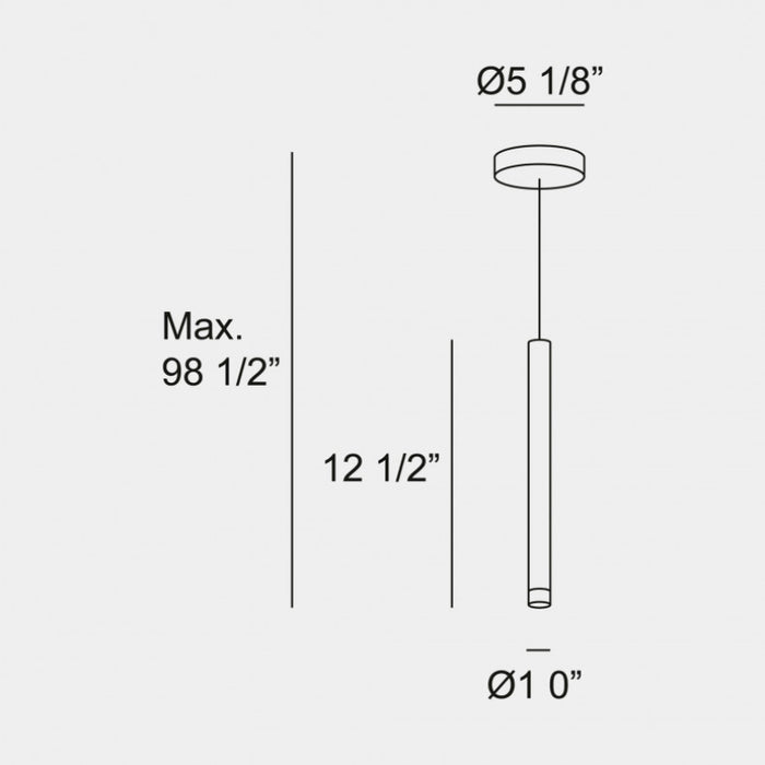 Bover Candle 1-lt 1" LED Pendant