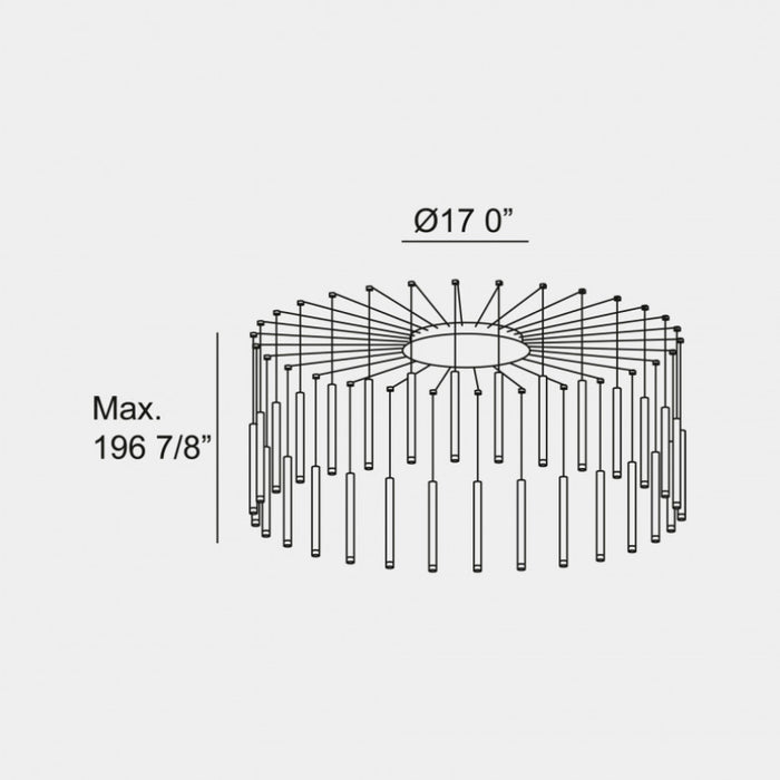 Bover Candle 30-lt 17" LED Pendant