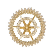Fredrick Ramond FR41493 Rubina 4-lt 18" LED Pendant - Burnished Gold/Light Amber Crystal