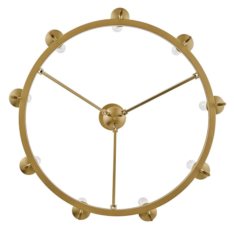 Hinkley 47475 Copley 9-lt 28" LED Chandelier - Lacquered Brass