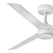 Hinkley 907452 Speck 52" Indoor/Outdoor Smart Ceiling Fan with LED Light Kit - Matte White