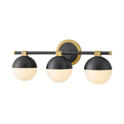 Hinkley 54563 Bowie 3-lt 23" LED Vanity - Lacquered Brass with Black accents