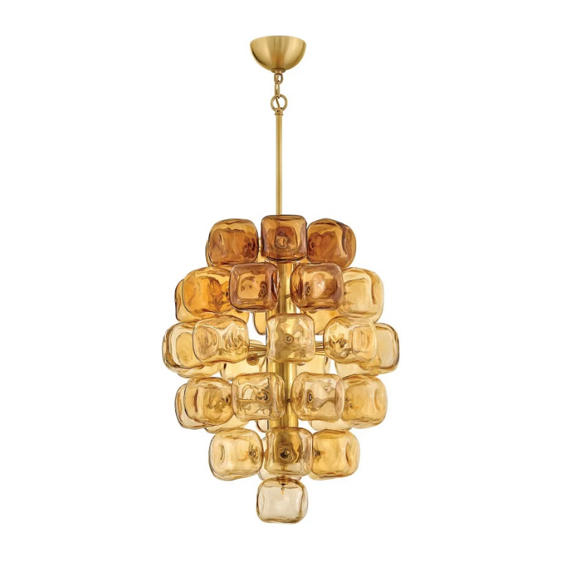 Fredrick Ramond FR46856 Perriand 40-lt 24" LED Chandelier - Unlacquered Brass