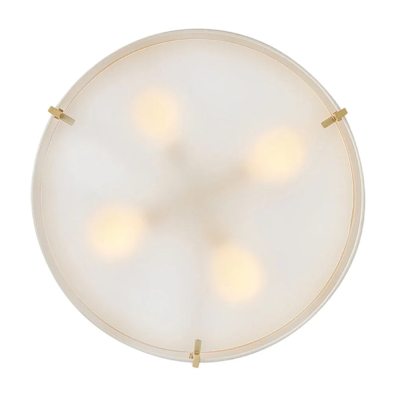 Hinkley 47573 Halle 4-lt 20" LED Semi-Flush Mount - Lacquered Brass