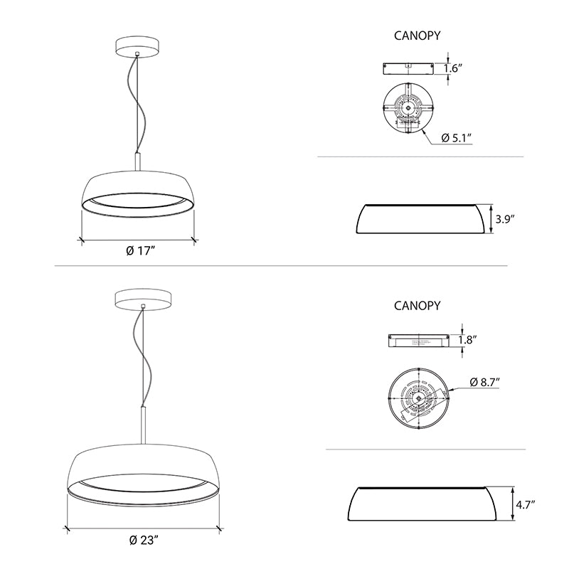 Elite CEDAR-LED Architectural LED Round Pendant