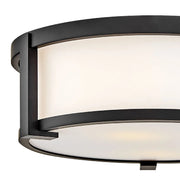 Hinkley 28963 Lowell 2-lt 13" LED Flush Mount - Black