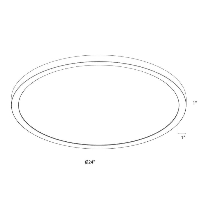 Dals CFLEDR24-CC Delta 1-lt 24" LED Flush Mount