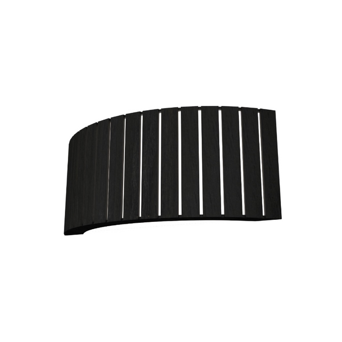 Accord 4039 Slatted 1-lt 16" LED Wall Light - Charcoal