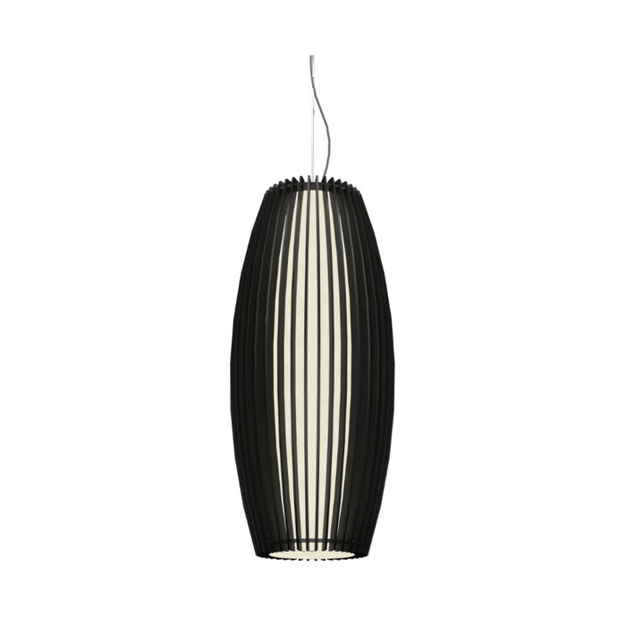 Accord 1139 Stecche di Legno 1-lt 12" LED Pendant - Charcoal