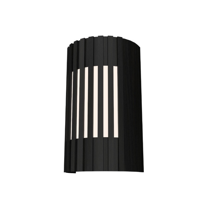 Accord 420 Slatted 1-lt 12" Tall LED Wall Light - Charcoal
