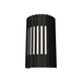 Accord 420 Slatted 1-lt 12" Tall LED Wall Light - Charcoal