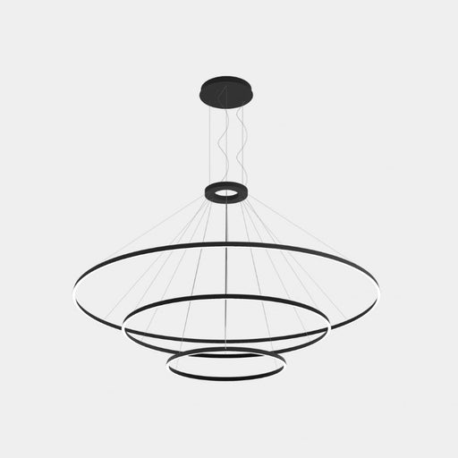 Bover Circular S/3L/200/120/60 3-lt 82" LED Pendant, Downward Light-Black