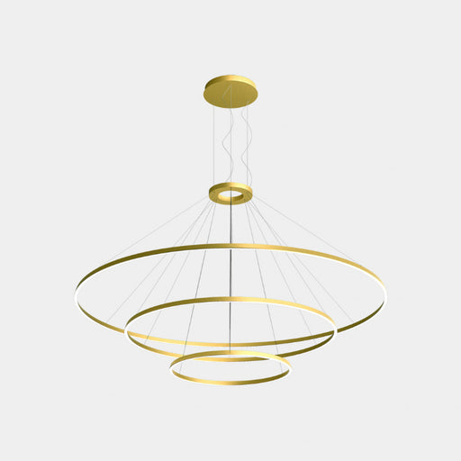 Bover Circular S/3L/200/120/60 3-lt 82" LED Pendant, Downward Light-Gold