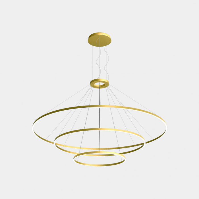 Bover Circular S/3L/200/120/60 3-lt 82" LED Pendant, Downward Light-Gold