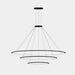 Bover Circular S/3L 3-lt 48" LED Pendant, Inward Light-Black