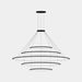 Bover Circular S/5L 5-lt 82" LED Pendant, Inward Light-Black
