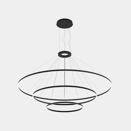 Bover Circular S/3L 3-lt 48" LED Pendant, Downward Light-Black