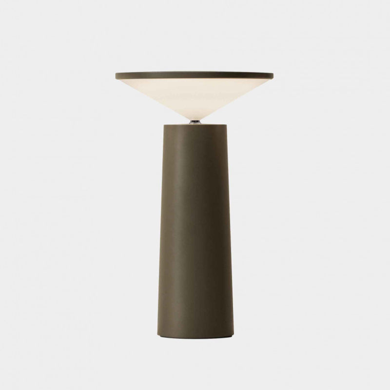 Bover Cocktail 1-lt 9" Tall LED Table Lamp-Olive Grey