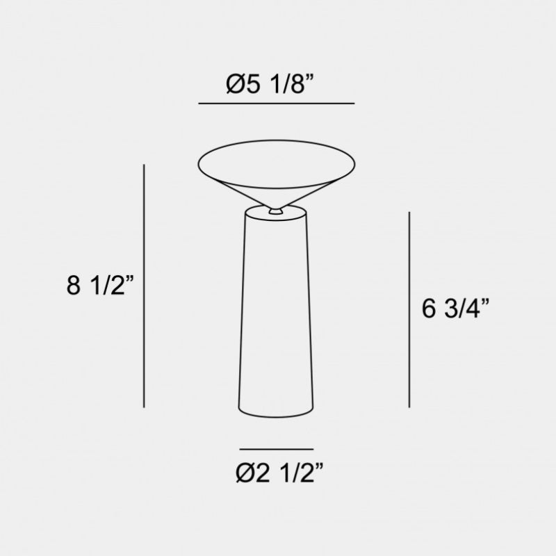 Bover Cocktail 1-lt 9" Tall LED Table Lamp