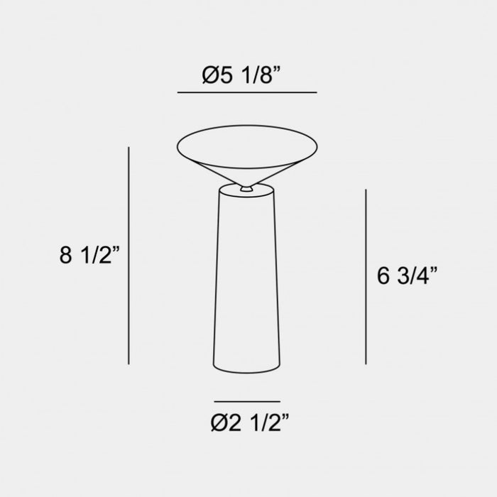 Bover Cocktail 1-lt 9" Tall LED Table Lamp