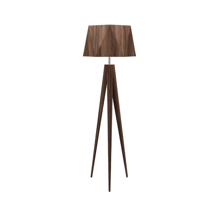 Accord 3034 Facet 1-lt 65" Tall LED Floor Lamp-American Walnut