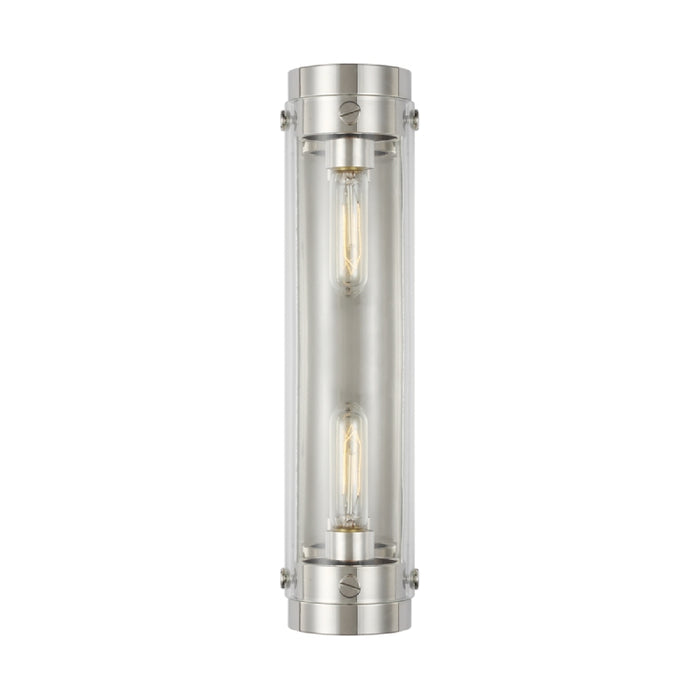 Visual Comfort CW1002 Garrett 2-lt 18" Tall Vanity Light- Polished Nickel