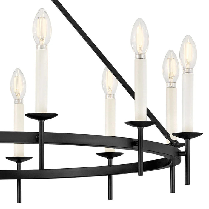 Hinkley 47476 Copley 12-lt 36" LED Chandelier - Black