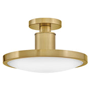 Hinkley 47593 Kiran 1-lt 6" LED Semi-Flush Mount - Lacquered Brass