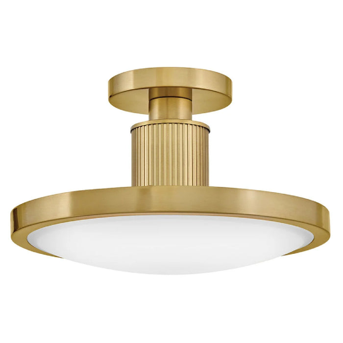 Hinkley 47593 Kiran 1-lt 6" LED Semi-Flush Mount - Lacquered Brass
