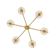 Hinkley 46954 Saunders 6-lt 30" LED Chandelier - Lacquered Brass